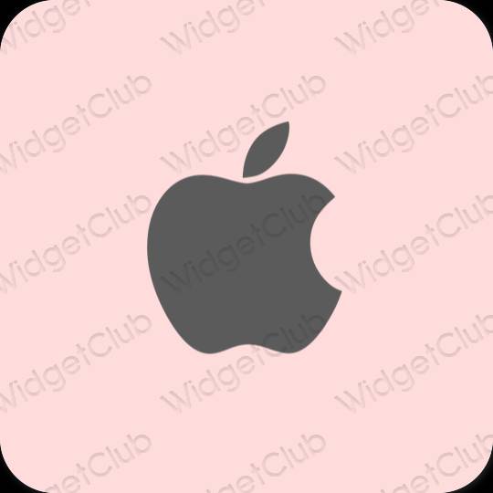 Estetis Merah Jambu Apple Store ikon aplikasi