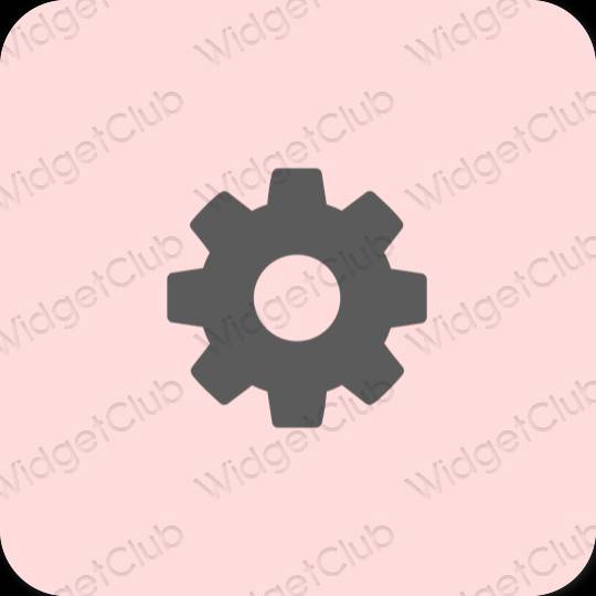Stijlvol roze Settings app-pictogrammen