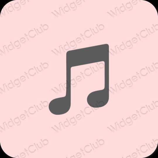 Естетичен розово Apple Music икони на приложения