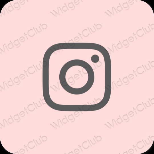 эстетический пастельно-розовый Instagram значки приложений