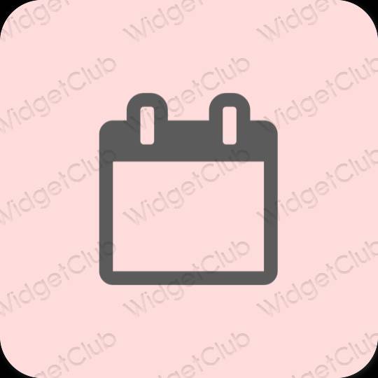 Æstetisk pastel pink Calendar app ikoner