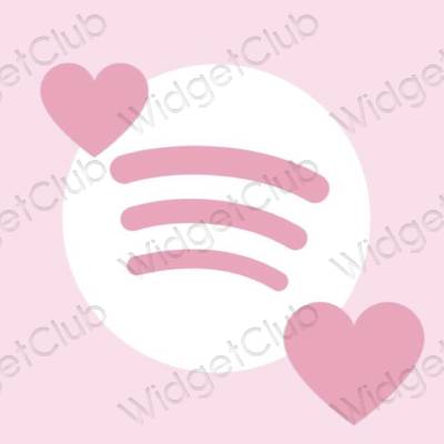 Esthetische Spotify app-pictogrammen