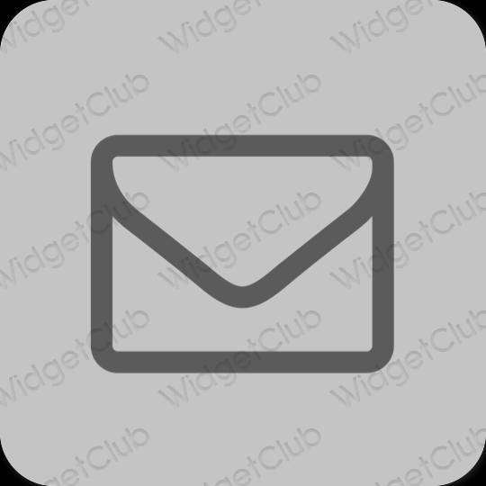 Aesthetic gray Mail app icons