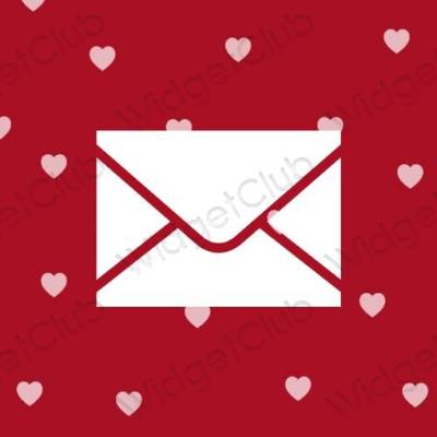 Estetik bənövşəyi Mail proqram nişanları