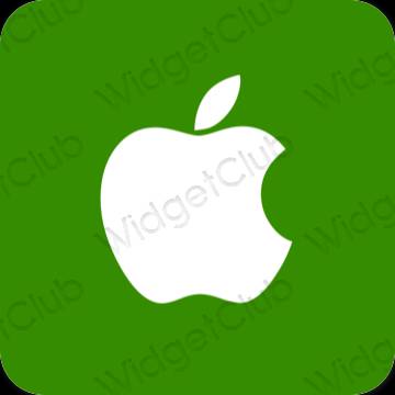 эстетический зеленый Apple Store значки приложений