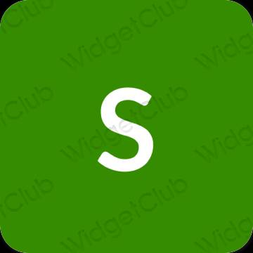 Estético verde SHEIN iconos de aplicaciones