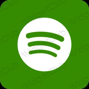 אֶסתֵטִי ירוק Spotify סמלי אפליקציה
