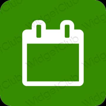 Aesthetic green Calendar app icons