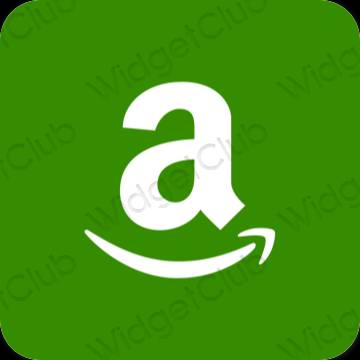Aesthetic green Amazon app icons