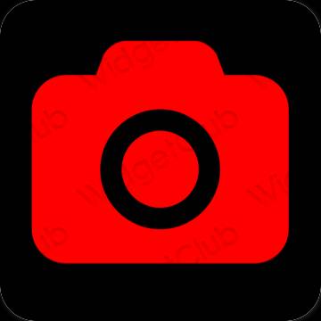Estetsko rdeča Camera ikone aplikacij