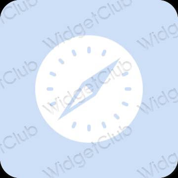 эстетический пастельно-голубой Safari значки приложений