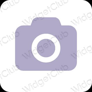 Aesthetic purple Camera app icons