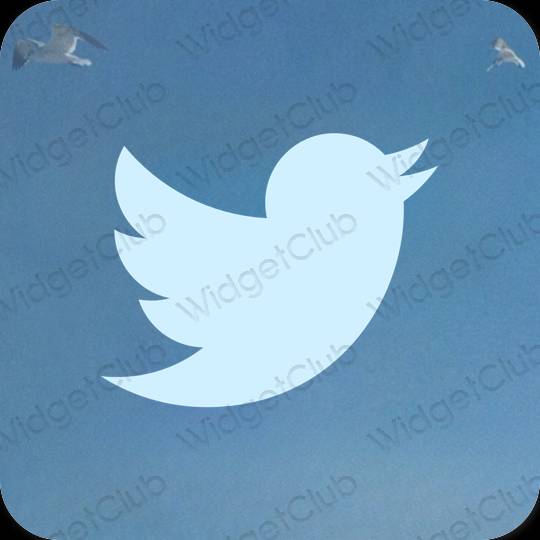 Stijlvol paars Twitter app-pictogrammen
