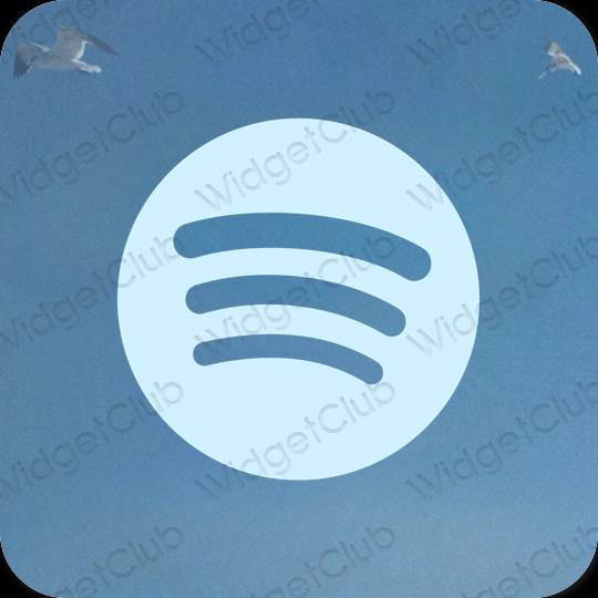 审美的 淡蓝色 Spotify 应用程序图标