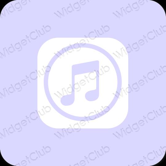 Aesthetic pastel blue LINE MUSIC app icons