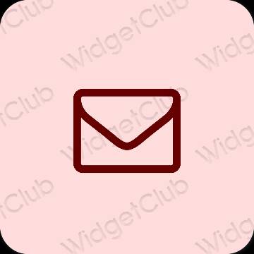 Æstetisk lyserød Mail app ikoner