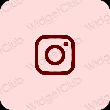 Esthétique rose Instagram icônes d'application
