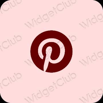 审美的 粉色的 Pinterest 应用程序图标