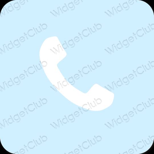 Estetic albastru pastel Phone pictogramele aplicației