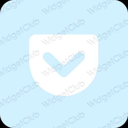 Estético púrpura Pocket iconos de aplicaciones