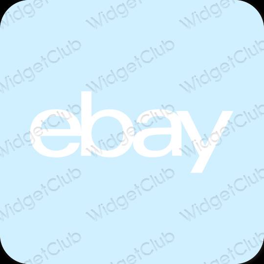 Естетски пастелно плава eBay иконе апликација