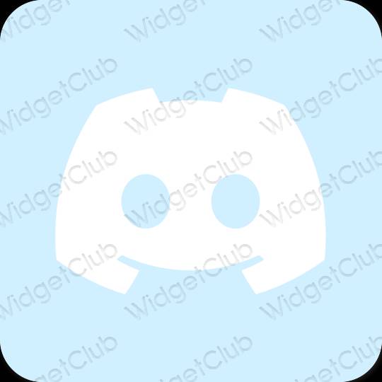 Естетичен пастелно синьо discord икони на приложения