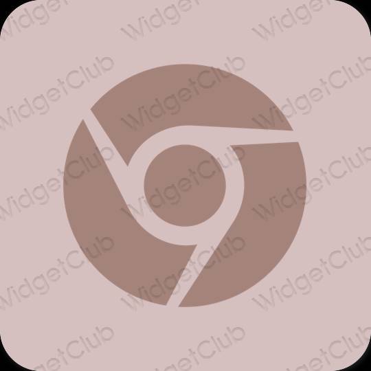 Estetico rosa pastello Chrome icone dell'app