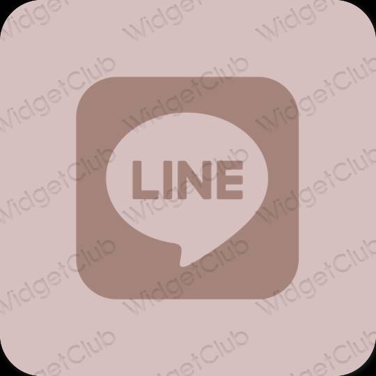 Estetico rosa pastello LINE icone dell'app