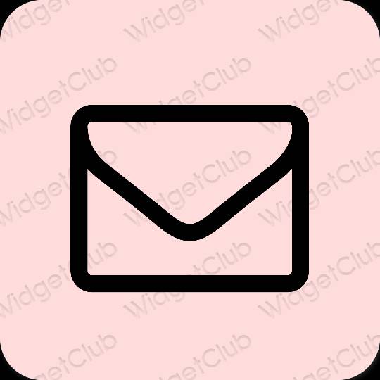 Estetinis rožinis Mail programėlių piktogramos