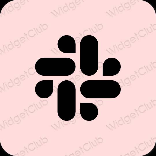 Esteetiline roosa Slack rakenduste ikoonid