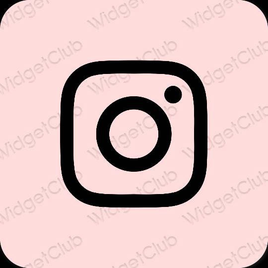 Estetski pastelno ružičasta Instagram ikone aplikacija