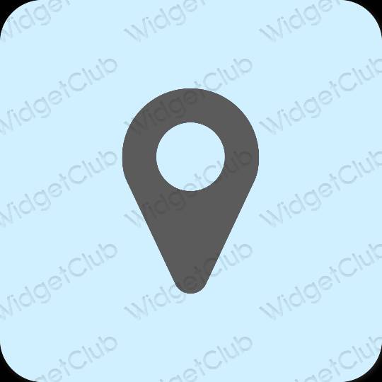 Stijlvol paars Map app-pictogrammen