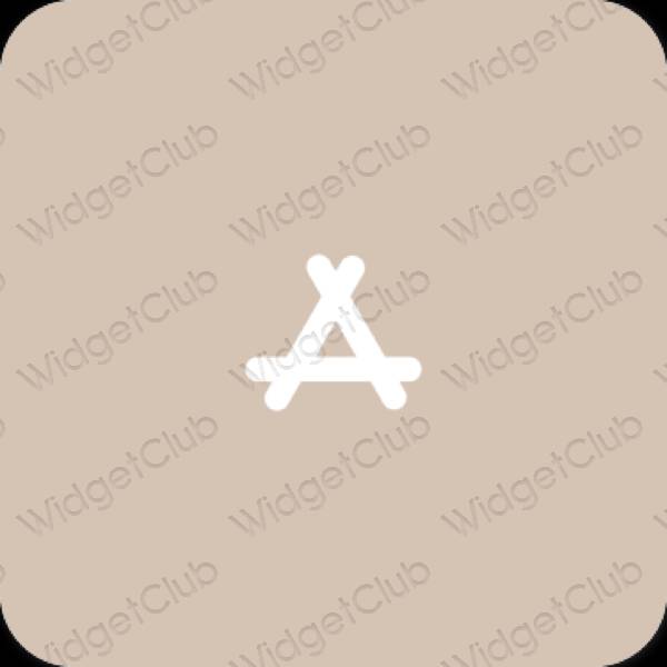 Estetyka beżowy AppStore ikony aplikacji