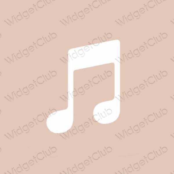 Esteetiline beež Apple Music rakenduste ikoonid