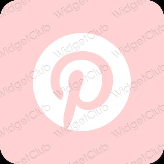 Estético rosa Pinterest ícones de aplicativos
