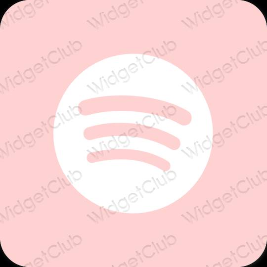Aesthetic pink Spotify app icons