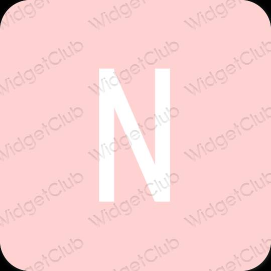 Esthétique rose Netflix icônes d'application