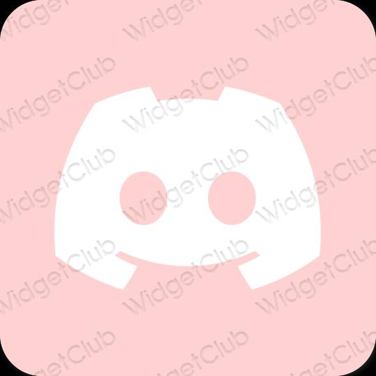 Estetik merah jambu discord ikon aplikasi
