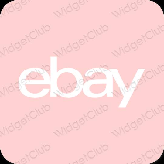 Ესთეტიური ვარდისფერი eBay აპლიკაციის ხატები