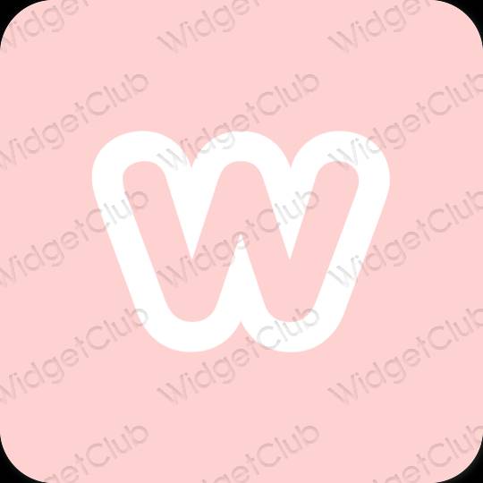 Αισθητικός ροζ Weebly εικονίδια εφαρμογών