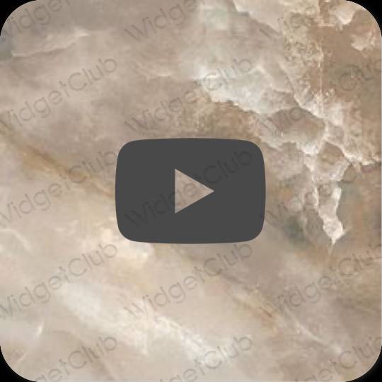 Aesthetic gray Youtube app icons
