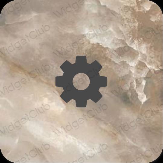 미적인 회색 Settings 앱 아이콘