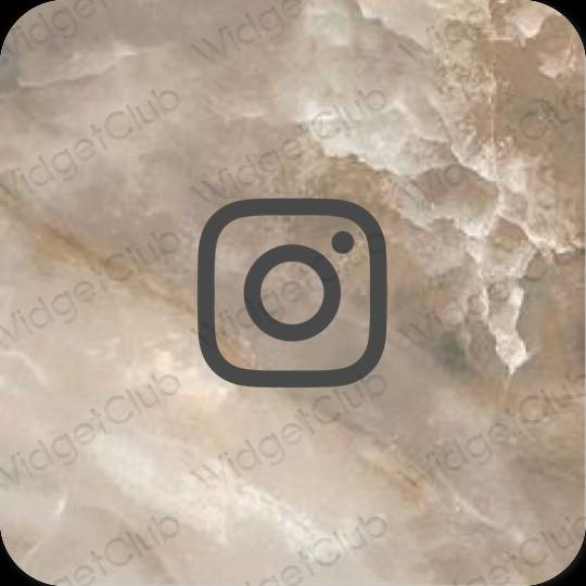 جمالي اللون الرمادي Instagram أيقونات التطبيق