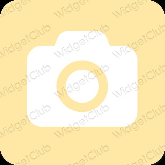 Естетски жута Camera иконе апликација