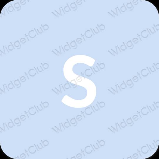Estetyka pastelowy niebieski SHEIN ikony aplikacji
