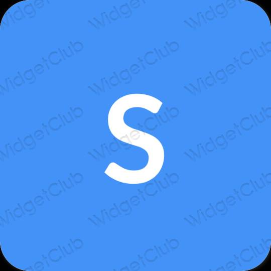 Estetisk blå SHEIN app ikoner