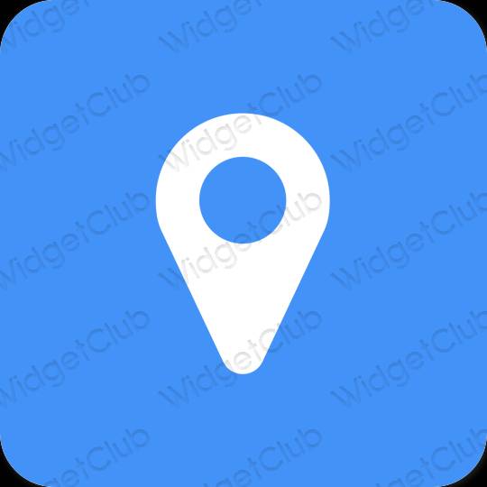 Естетичен лилаво Google Map икони на приложения