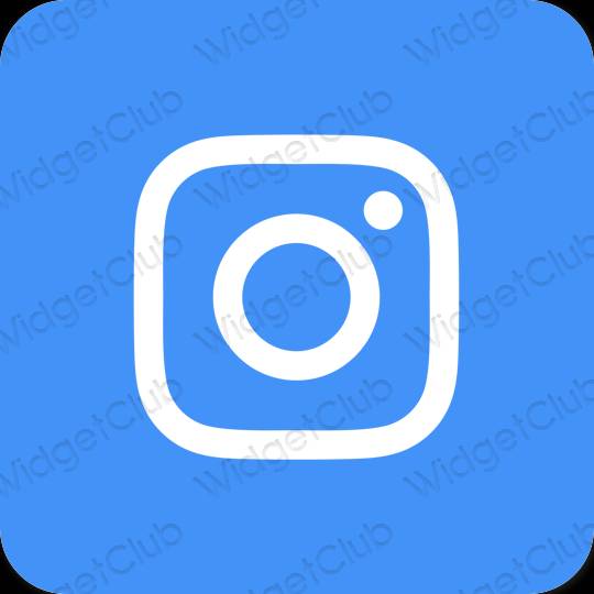 Estetik mavi Instagram uygulama simgeleri