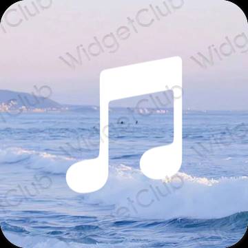 Esthetische Music app-pictogrammen