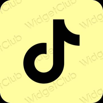 Ästhetisch gelb TikTok App-Symbole